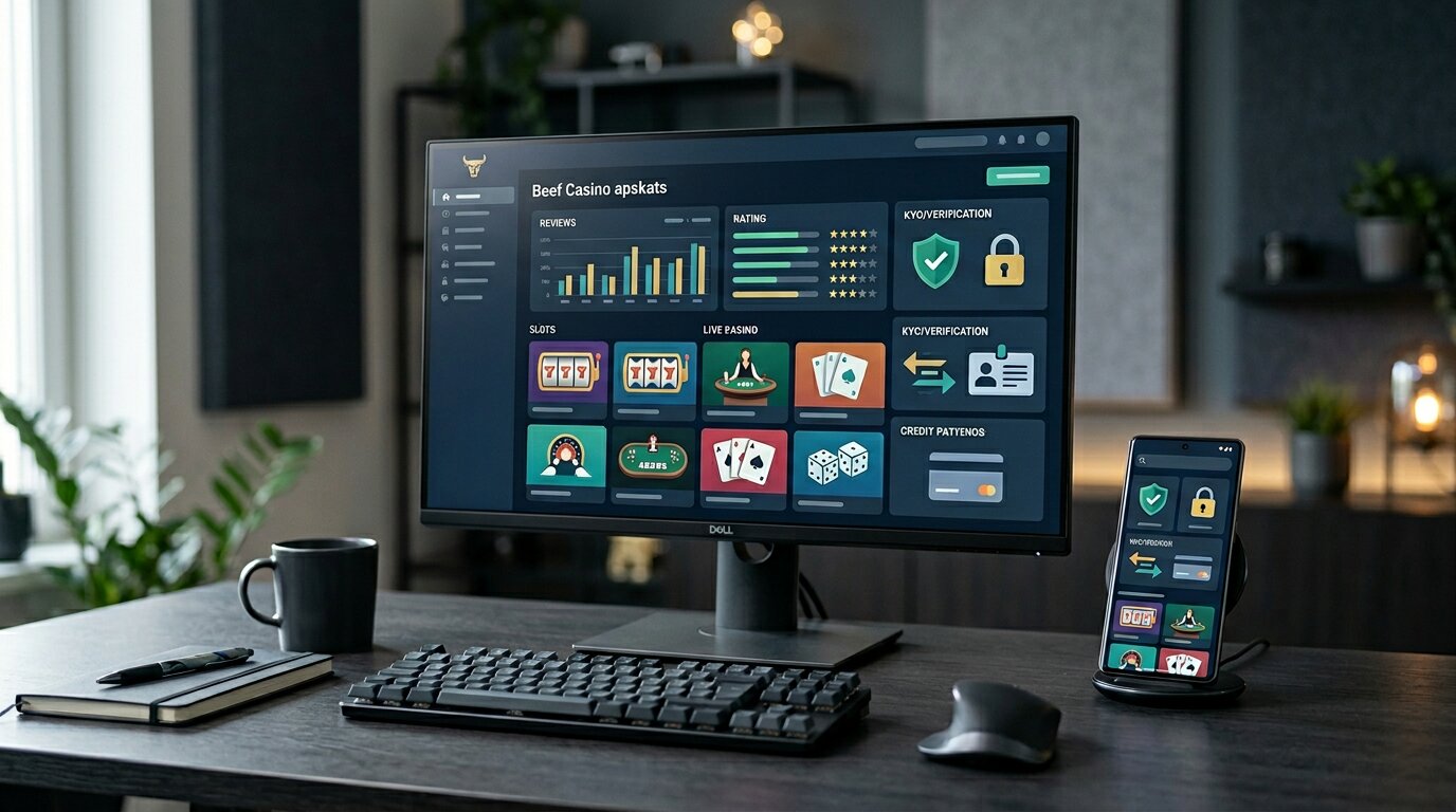 Beef Casino apskats Latvijas spēlētājiem: spēles, bonusu politika un atbalsts